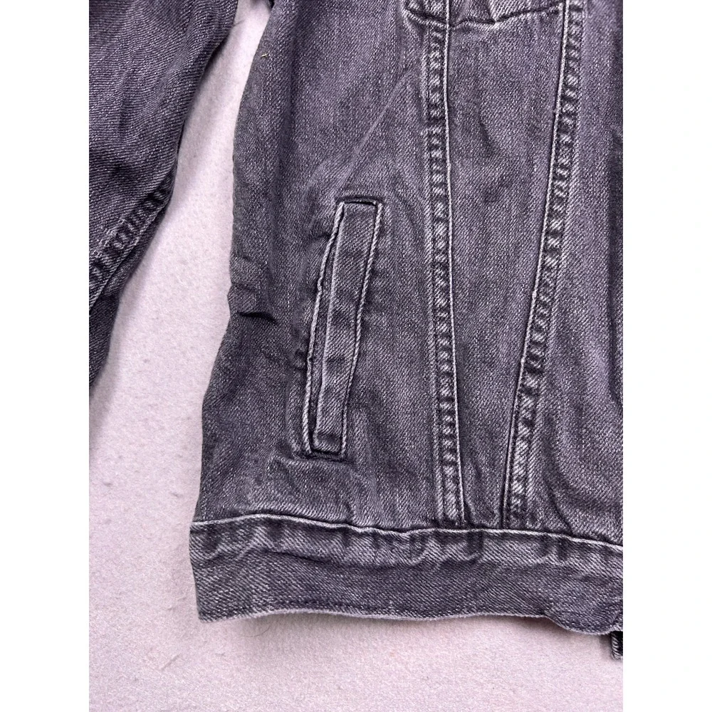 GAP Denim Jacket Cotton Faded Black XS Womens